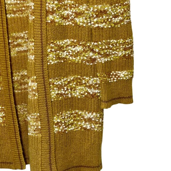 Oversized Slouchy Whimsigoth Granola Gold Speckled Cardigan Chunky Long Teacher - Picture 10 of 13